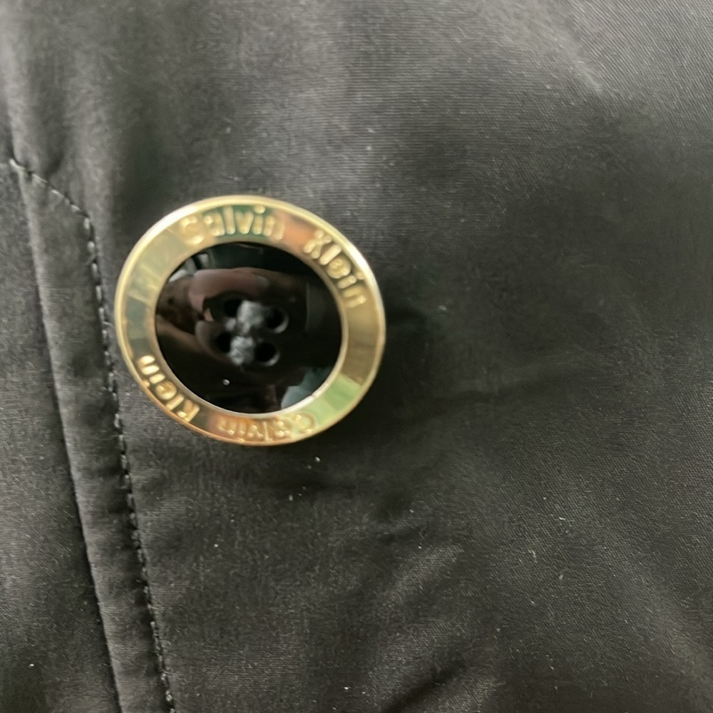 Calvin Klein Black Y2K Trench Coat ☔️ - Picture 3 of 15